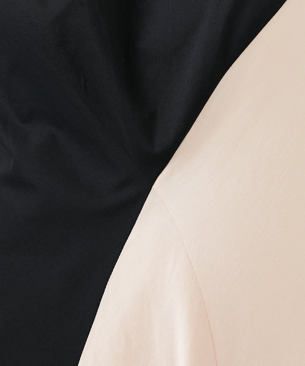 GLEGD06400 S sybilla(エス  バイ シビラ) カラーブロックドレス ブラック×ペールピンク