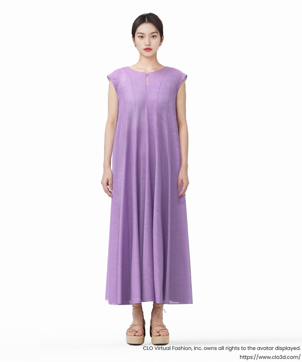 GLEGD07360 S sybilla(エス  バイ シビラ) コットンローンシアードレス リラ