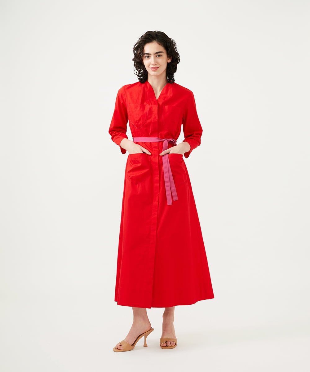 GLEGD08360 S sybilla(エス  バイ シビラ) フォーポケットワンピース レッド