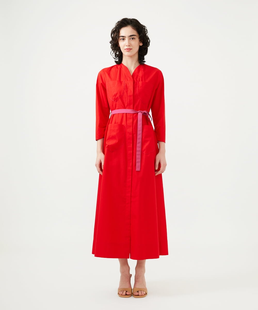 GLEGD08360 S sybilla(エス  バイ シビラ) フォーポケットワンピース レッド