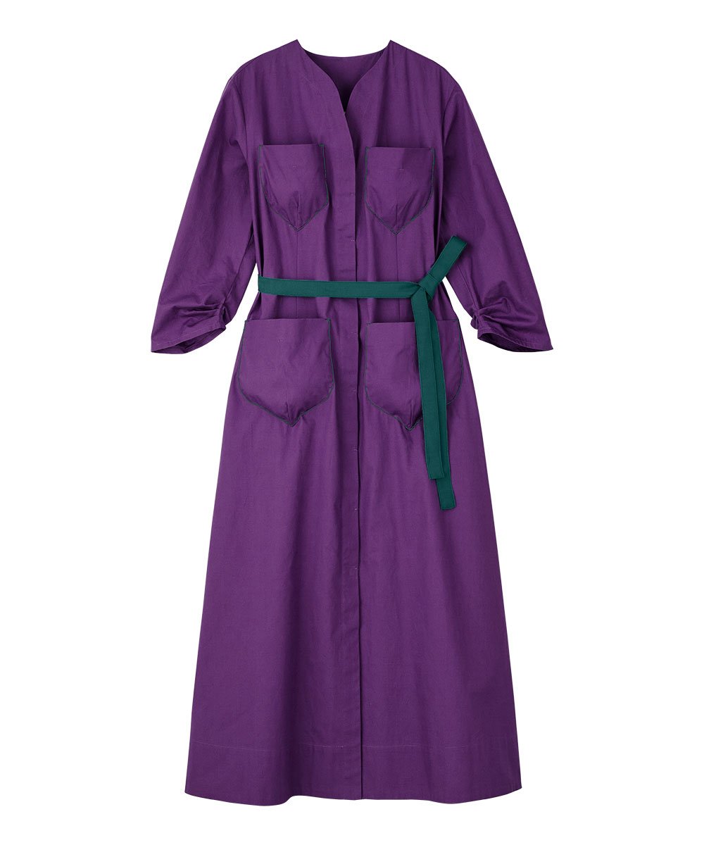 GLEGD08360 S sybilla(エス  バイ シビラ) フォーポケットワンピース パープル