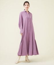 GLEGS01300 S sybilla(エス  バイ シビラ) フルートヘム シャツドレス オーキッド