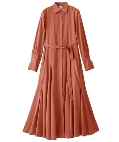GLEGS01300 S sybilla フルートヘム シャツドレス