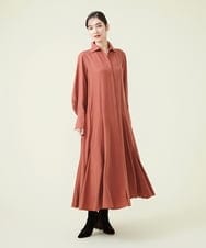 GLEGS01300 S sybilla(エス  バイ シビラ) フルートヘム シャツドレス テラコッタ