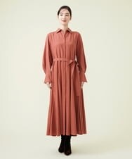 GLEGS01300 S sybilla(エス  バイ シビラ) フルートヘム シャツドレス テラコッタ