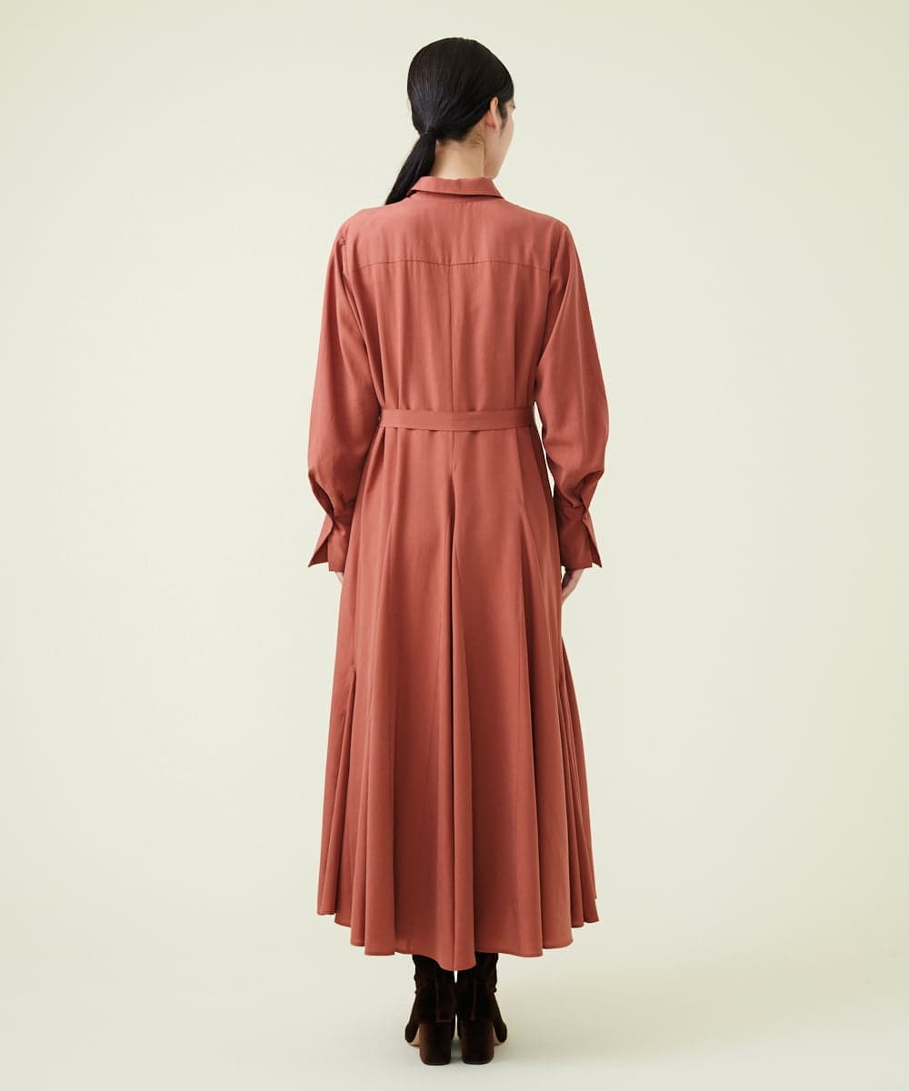 GLEGS01300 S sybilla(エス  バイ シビラ) フルートヘム シャツドレス テラコッタ