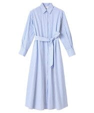 GLEGX12270 S sybilla(エス  バイ シビラ) 【メディア着用】ストライプシャツドレス ペールブルー