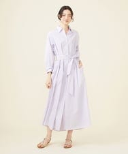 GLEGX12270 S sybilla(エス  バイ シビラ) 【メディア着用】ストライプシャツドレス リラ