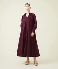 GLEHS02270 S sybilla(エス  バイ シビラ) コットンローンシアードレス チョコレート