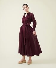 GLEHS02270 S sybilla(エス  バイ シビラ) コットンローンシアードレス チョコレート