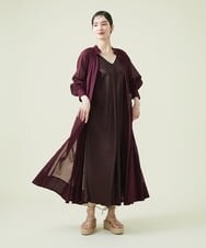 GLEHS02270 S sybilla(エス  バイ シビラ) コットンローンシアードレス チョコレート
