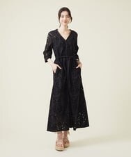 GLEHS06300 S sybilla(エス  バイ シビラ) カットワークエンブロイダリードレス ブラック