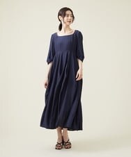 GLEHS07300 S sybilla(エス  バイ シビラ) シャイニーボタニカルフォルムドレス ネイビー