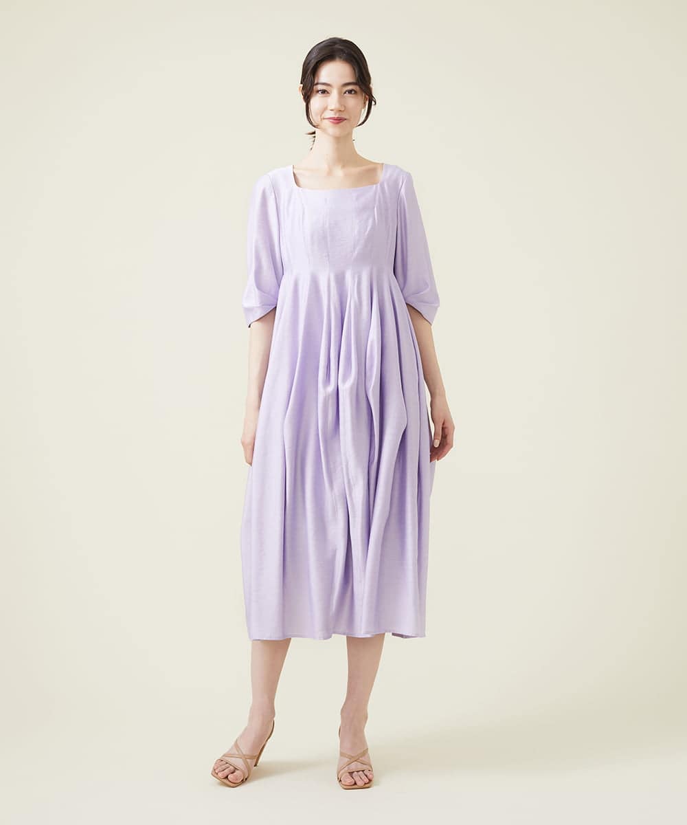 GLEHS07300 S sybilla(エス  バイ シビラ) シャイニーボタニカルフォルムドレス リラ