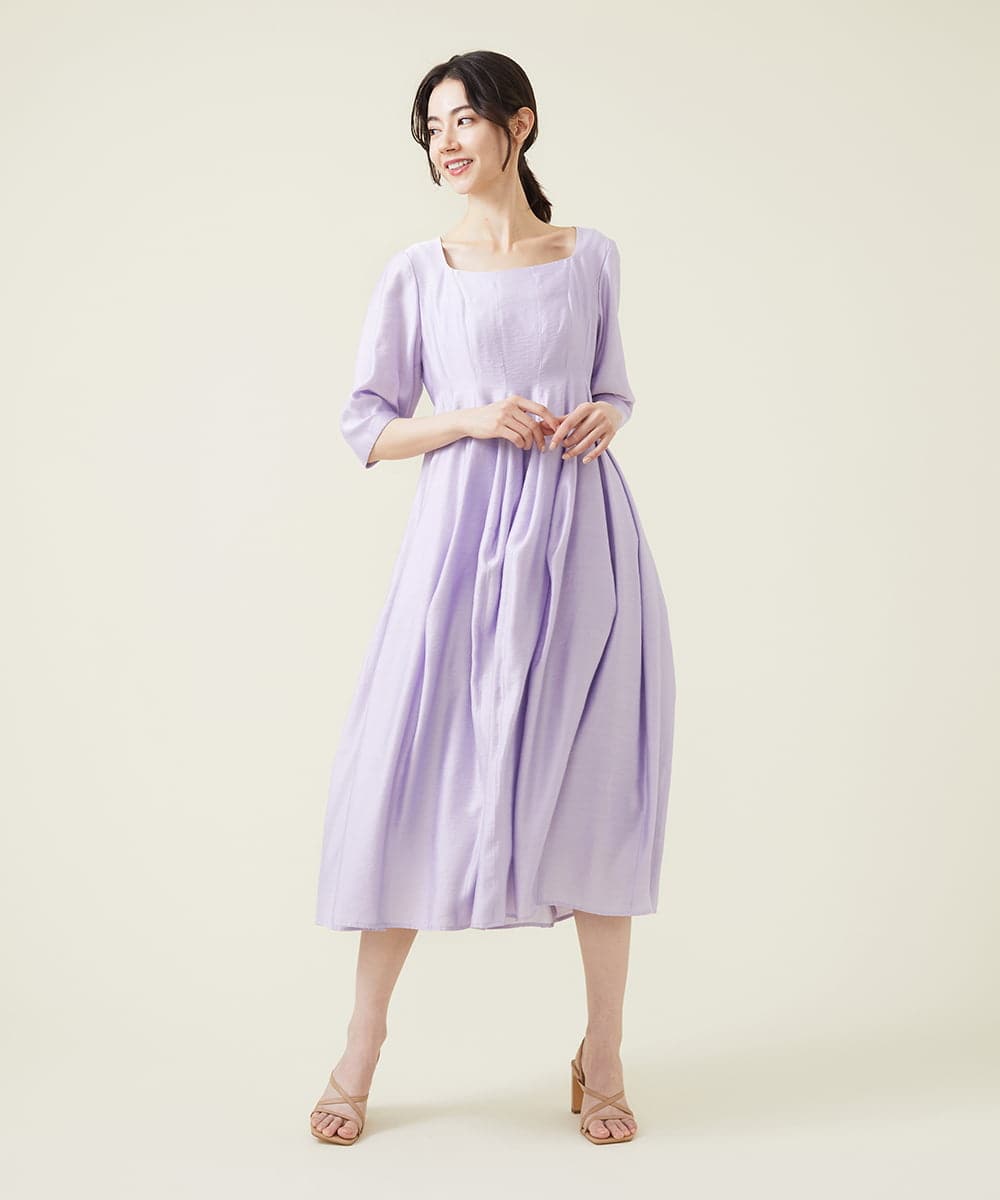 GLEHS07300 S sybilla(エス  バイ シビラ) シャイニーボタニカルフォルムドレス リラ