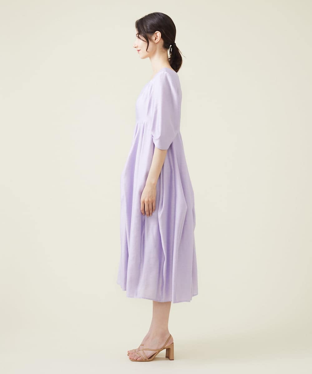 GLEHS07300 S sybilla(エス  バイ シビラ) シャイニーボタニカルフォルムドレス リラ