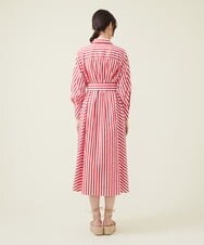 GLEHS10250 S sybilla(エス  バイ シビラ) カラーストライプシャツドレス レッド×ホワイト