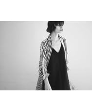 GLEHS10250 S sybilla(エス  バイ シビラ) カラーストライプシャツドレス ブラック×ホワイト