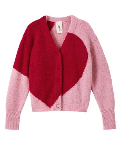 GLFAA01300 S sybilla 【ドラマ着用】ハートモヘヤニットカーディガン