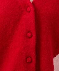 GLFAA01300 S sybilla(エス  バイ シビラ) 【ドラマ着用】ハートモヘヤニットカーディガン ピンク×レッド