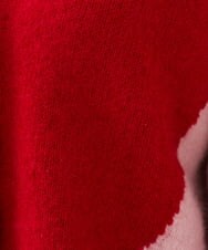 GLFAA01300 S sybilla(エス  バイ シビラ) 【ドラマ着用】ハートモヘヤニットカーディガン ピンク×レッド