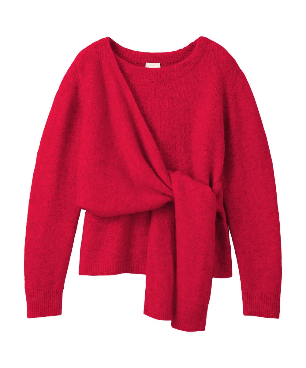 GLFAA02270 S sybilla(エス  バイ シビラ) ラップモヘヤニットプルオーバー レッド