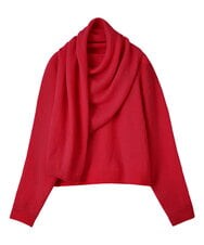 GLFAV05240 S sybilla(エス  バイ シビラ) ストール付きモヘヤセーター レッド