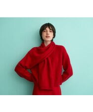 GLFAV05240 S sybilla(エス  バイ シビラ) ストール付きモヘヤセーター レッド