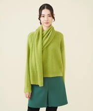 GLFAV05240 S sybilla(エス  バイ シビラ) ストール付きモヘヤセーター ペリドットグリーン
