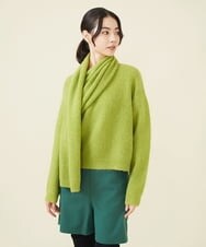 GLFAV05240 S sybilla(エス  バイ シビラ) ストール付きモヘヤセーター ペリドットグリーン