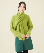 GLFAV05240 S sybilla(エス  バイ シビラ) ストール付きモヘヤセーター ペリドットグリーン