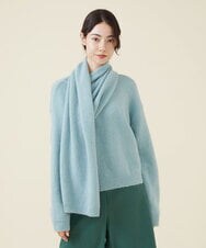GLFAV05240 S sybilla(エス  バイ シビラ) ストール付きモヘヤセーター アクアブルー