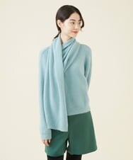 GLFAV05240 S sybilla(エス  バイ シビラ) ストール付きモヘヤセーター アクアブルー