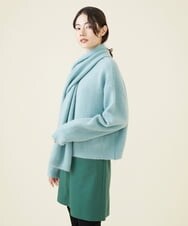 GLFAV05240 S sybilla(エス  バイ シビラ) ストール付きモヘヤセーター アクアブルー