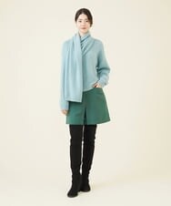 GLFAV05240 S sybilla(エス  バイ シビラ) ストール付きモヘヤセーター アクアブルー