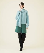 GLFAV05240 S sybilla(エス  バイ シビラ) ストール付きモヘヤセーター アクアブルー