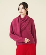 GLFAV05240 S sybilla(エス  バイ シビラ) ストール付きモヘヤセーター ラズベリー