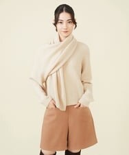 GLFAV05240 S sybilla(エス  バイ シビラ) ストール付きモヘヤセーター バニラ