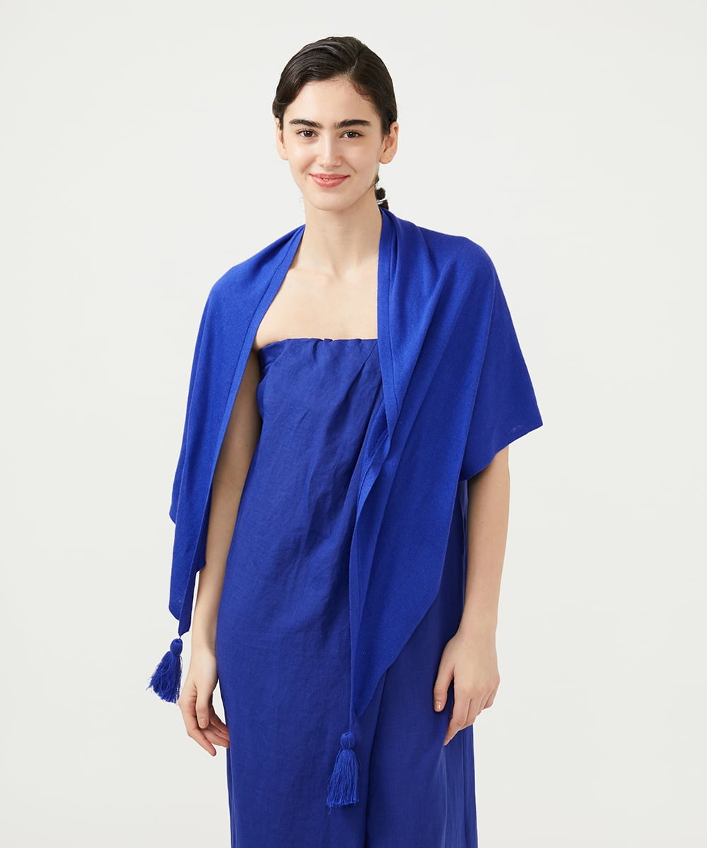 GLFGD01130 S sybilla(エス  バイ シビラ) アシンメトリーニットストール ブルー