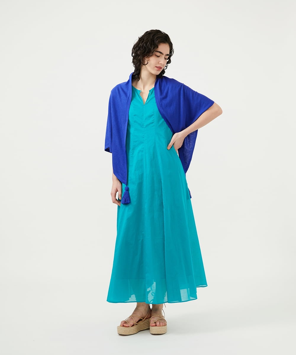 GLFGD01130 S sybilla(エス  バイ シビラ) アシンメトリーニットストール ブルー