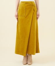 GLHAA01200 S sybilla(エス  バイ シビラ) 【メディア着用】チックコーデュロイラップスカート マスタード