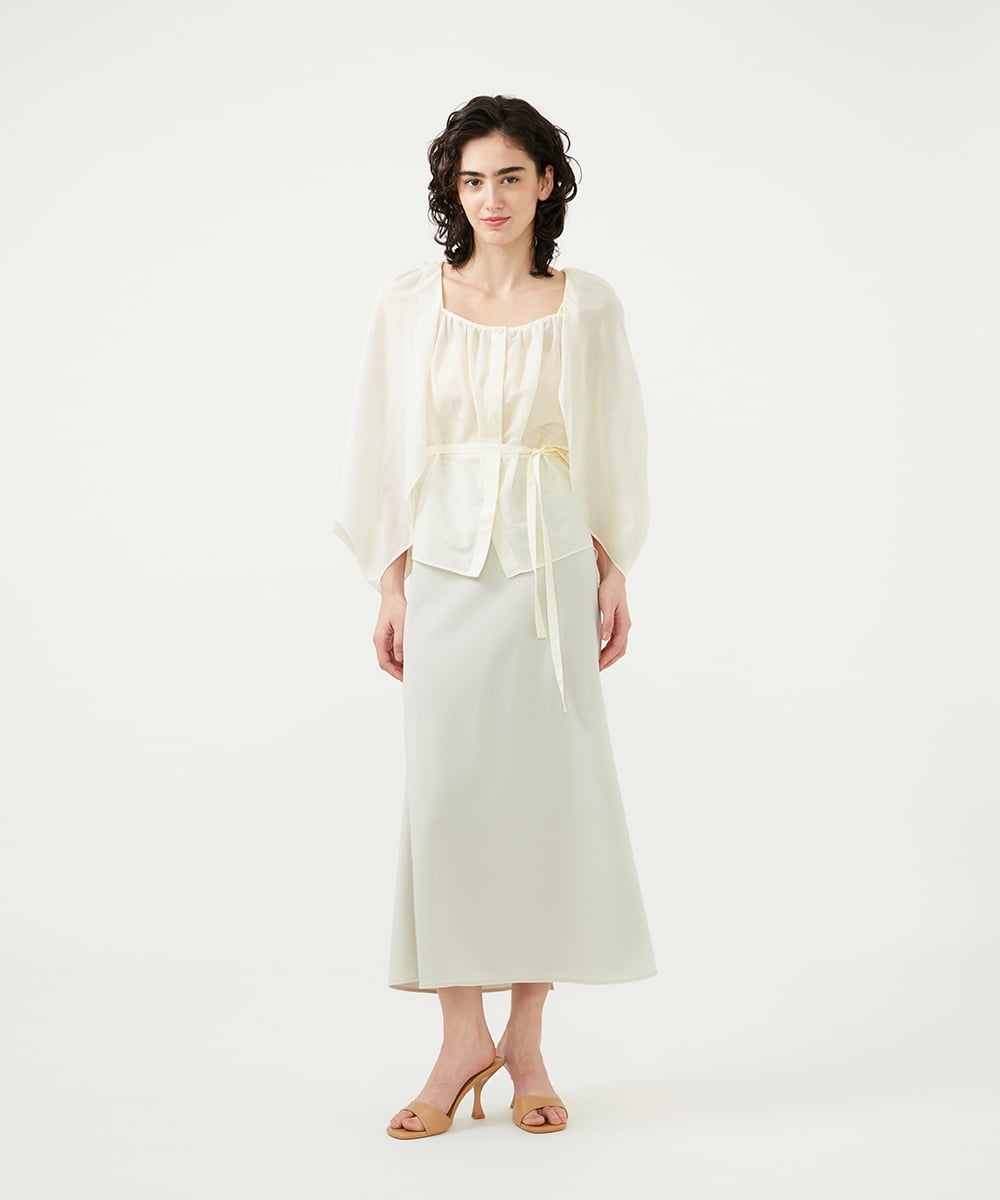 GLHGD01200 S sybilla(エス  バイ シビラ) バイヤスフレアースカート オフベージュ