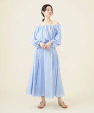 GLHGX01230 S sybilla(エス  バイ シビラ) 【メディア着用】ドットエンブロイダリースカート スカイブルー
