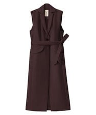 GLJAA01360 S sybilla(エス  バイ シビラ) 【メディア着用】ダブルクロスジレ チョコレート