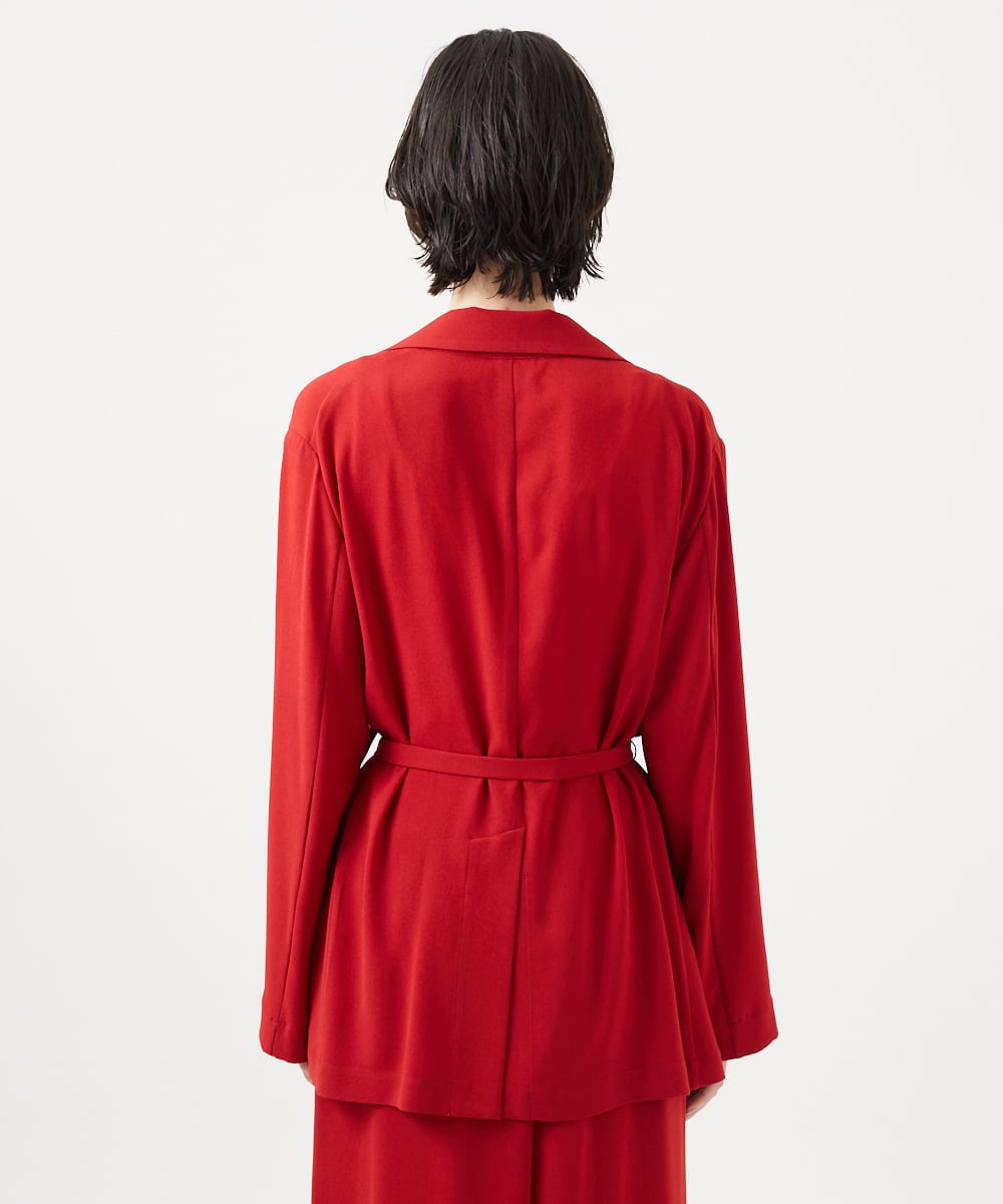 GLJGA01420 S sybilla(エス  バイ シビラ) 【ドラマ着用】トリアセテートローブジャケット トゥルーレッド