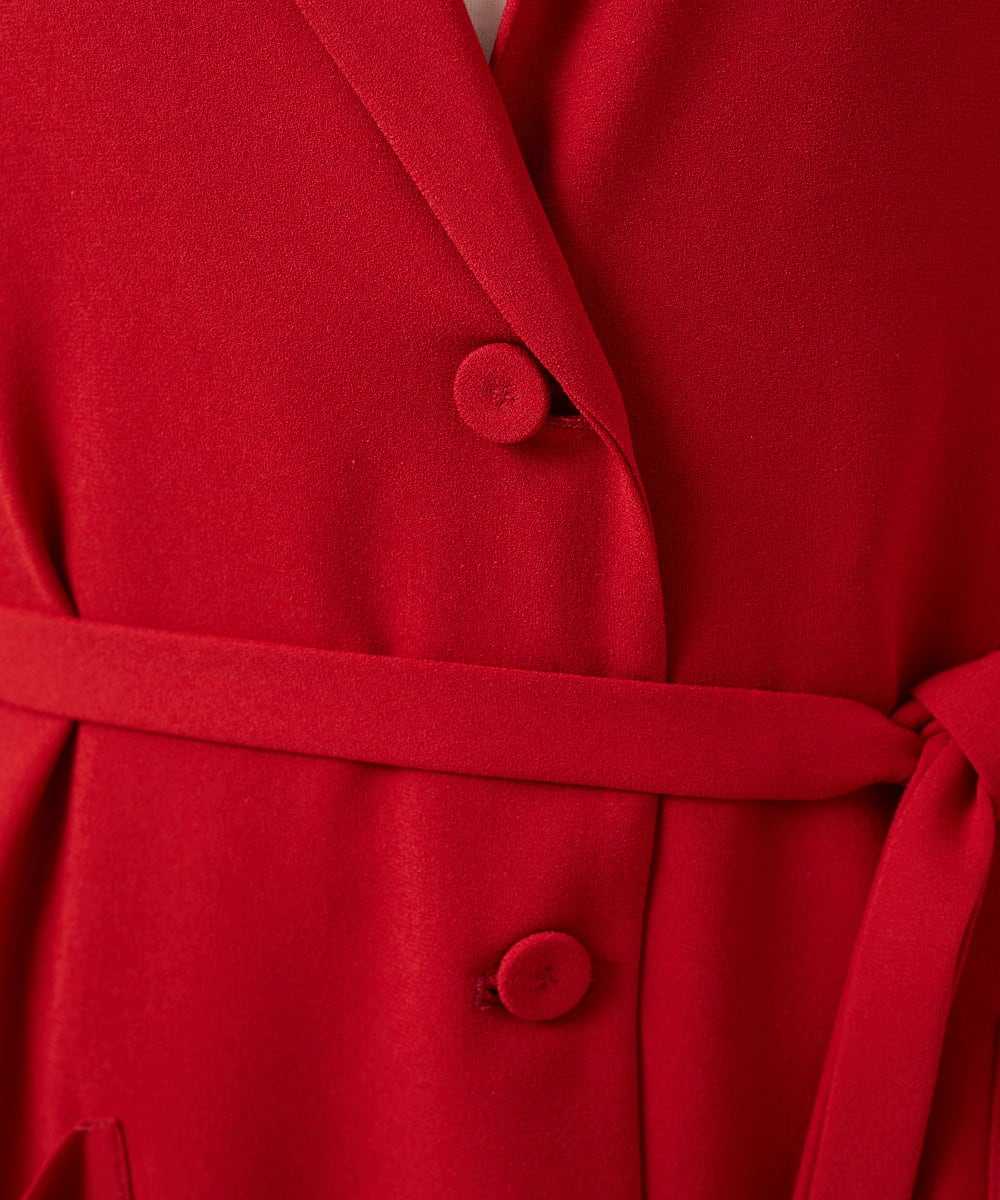 GLJGA01420 S sybilla(エス  バイ シビラ) 【ドラマ着用】トリアセテートローブジャケット トゥルーレッド