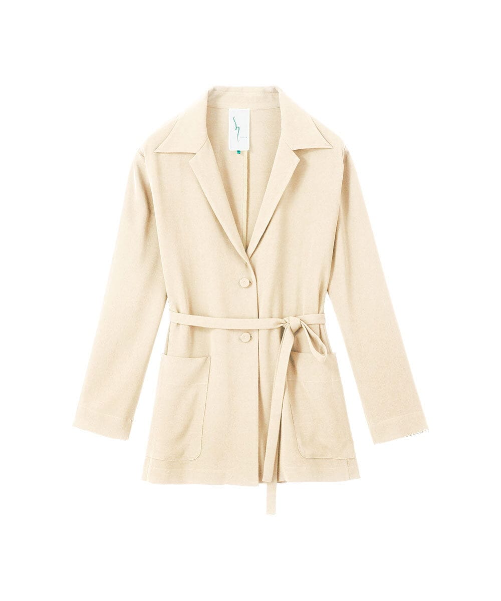 GLJGA01420 S sybilla(エス  バイ シビラ) 【ドラマ着用】トリアセテートローブジャケット アイボリー