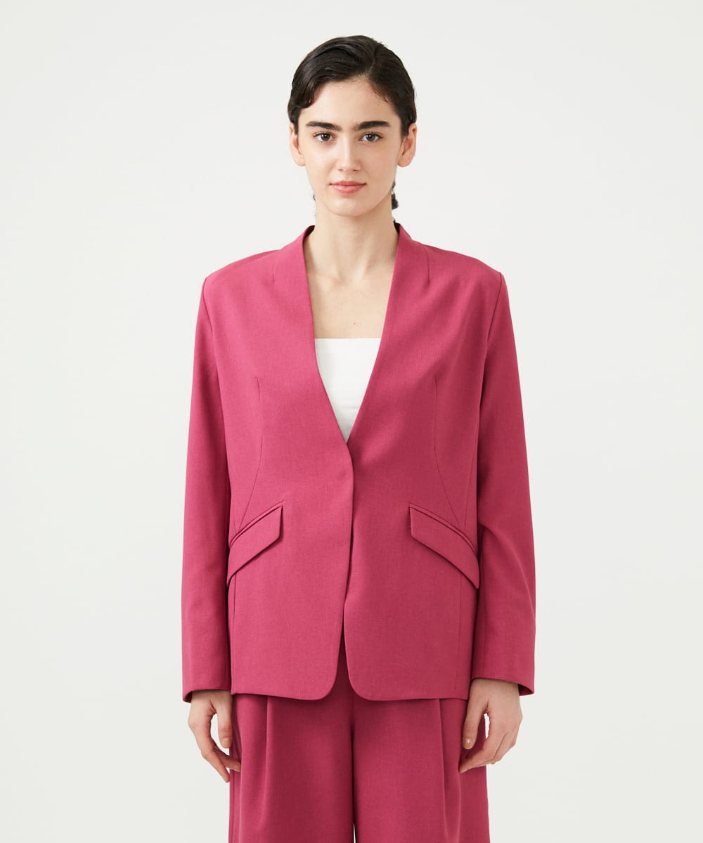 GLJGD01330 S sybilla(エス  バイ シビラ) ノーカラージャケット ラズベリー