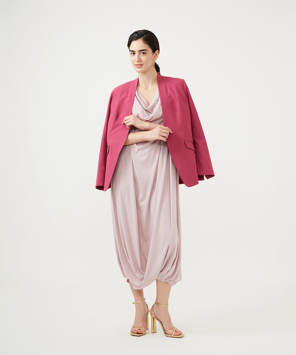 GLJGD01330 S sybilla(エス  バイ シビラ) ノーカラージャケット ラズベリー