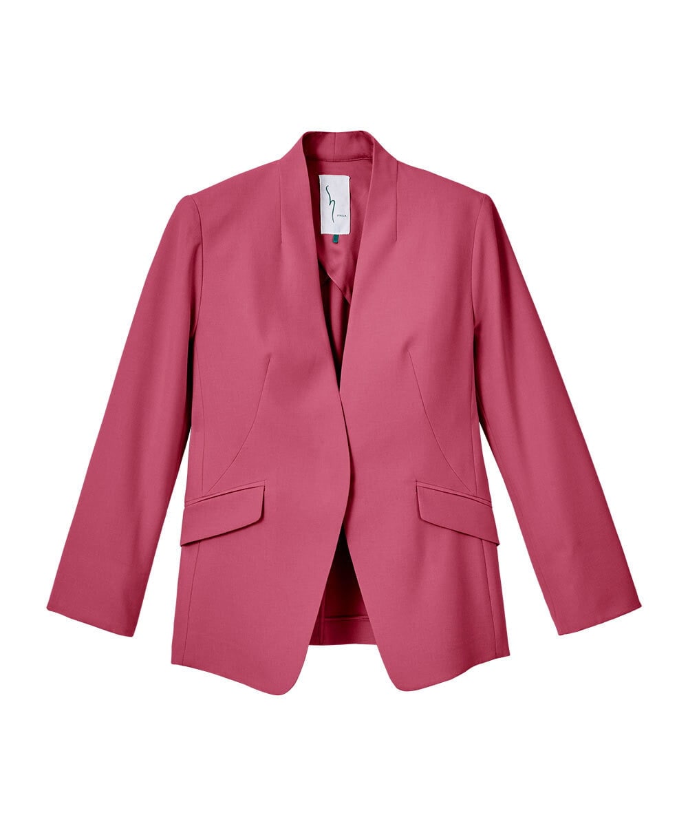 GLJGD01330 S sybilla(エス  バイ シビラ) ノーカラージャケット ラズベリー